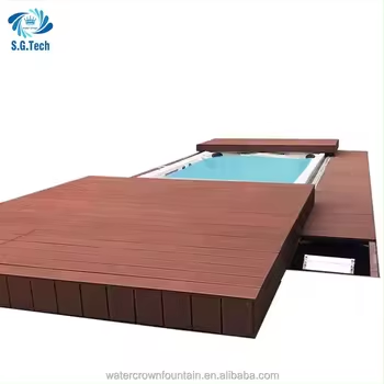 Custom Automatic Sliding Pool Cover Stainless Steel Wood or Aluminum for Above Ground Spa & Swimming Pools
