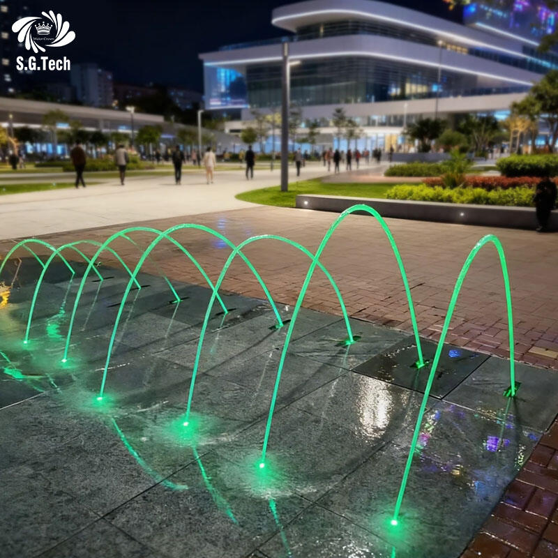 滑らかでガラスのような水のアーチと屋外装飾に最適な高精度層流噴水システム