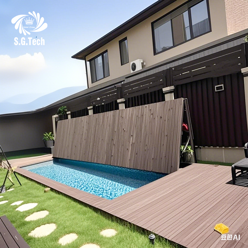 Automatic Pool Cover Electrically Driven Smart Protection