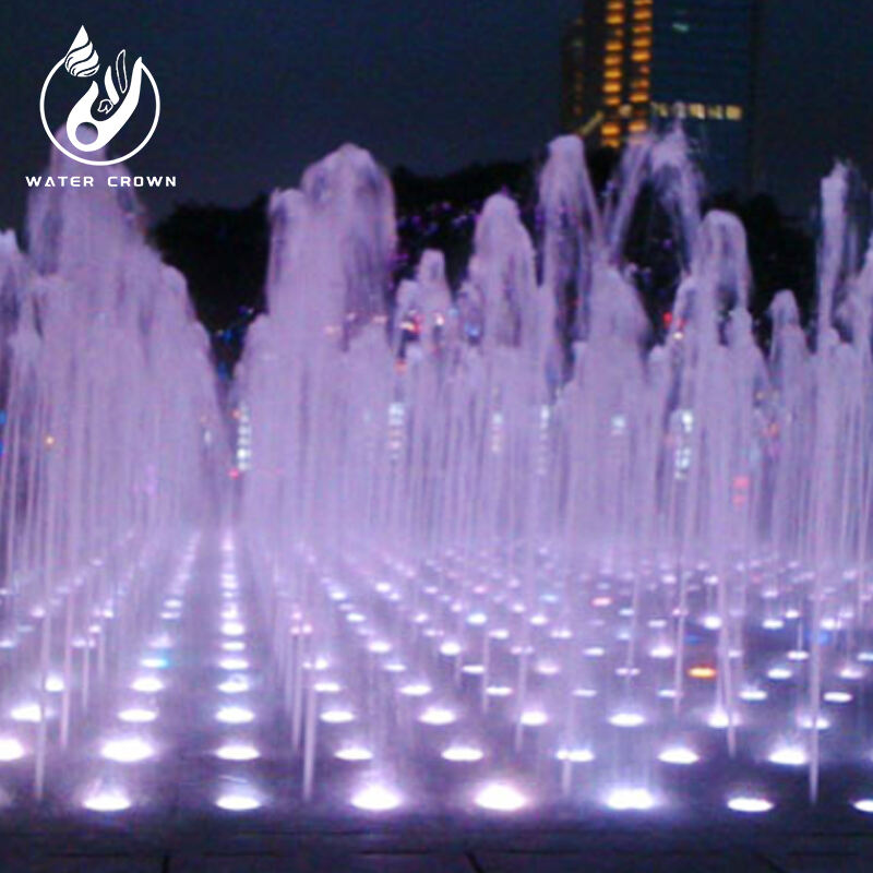 Water Crown High End Custom Hot Sale Floor Fountain Showcase Custom Modern Style Floor Dry Deck Fountain