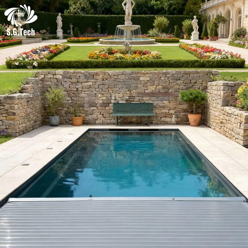 Automatische und manuelle Swimmingpool-Rollladenabdeckung für Sicherheitsschutz, Wärmedämmung und einfache Bedienung
