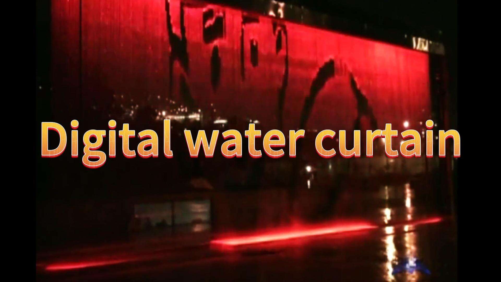 Desain Baru Tirai Air Digital Luar Ruangan, Air Mancur Ayunan, Fitur Air Terjun Mahkota