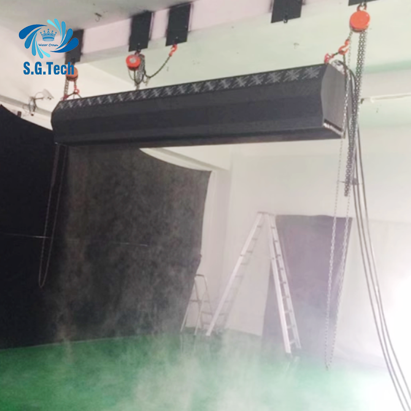 Water Crown Özel Sipariş Sisli Su Ekranı Makinesi Zarif 3D Su Ekranı Projeksiyon Gösterisi Fıskiye Sis Ekranı