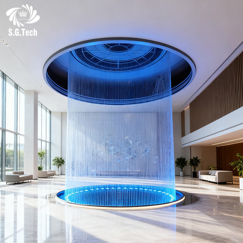 Водяна корона, водяний орнамент для внутрішнього оздоблення, водяна струмна завіса, водоспад на стіні, дощова завіса, фонтан, для вуличного оформлення