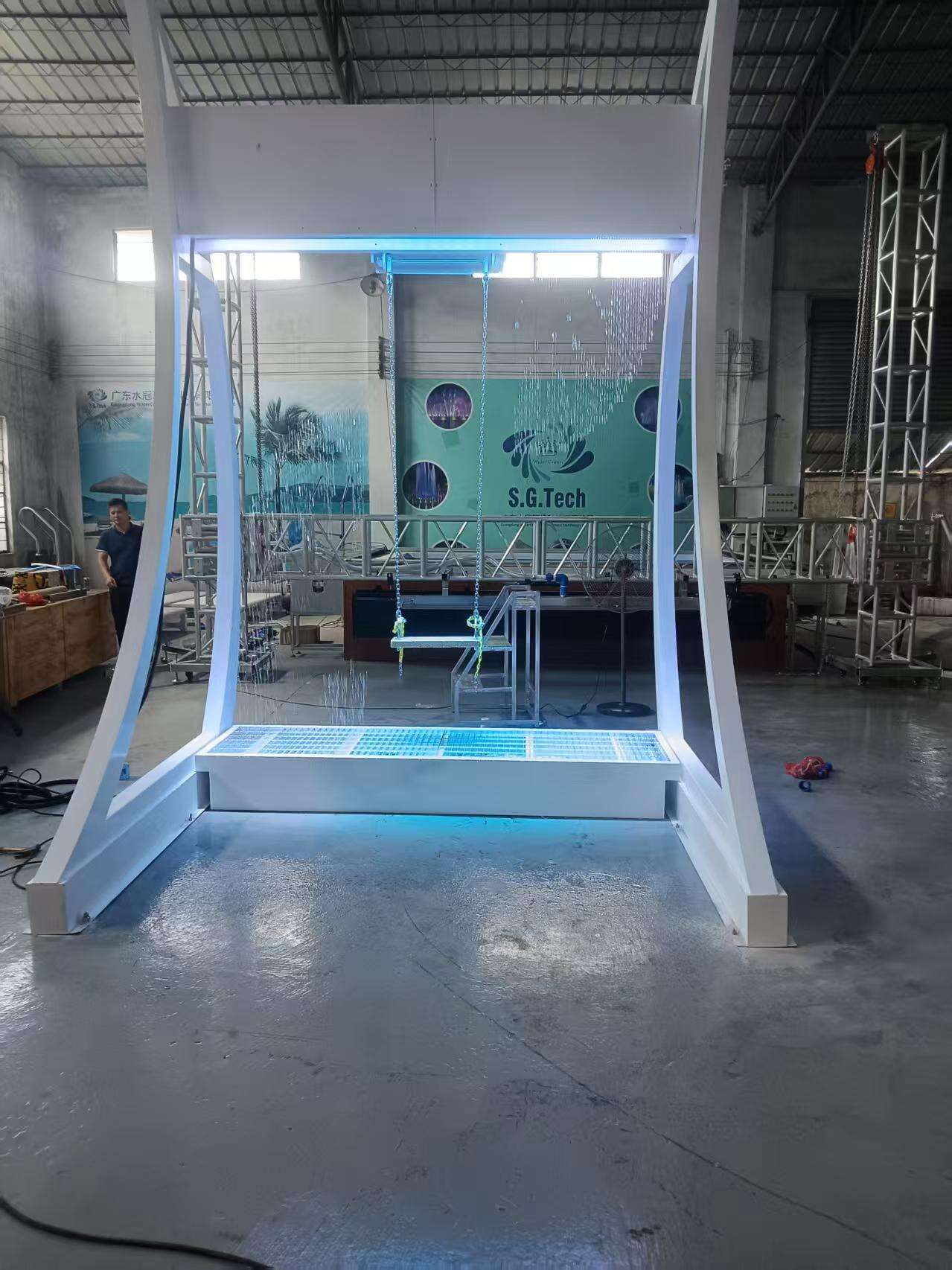 Pengeluar Water Crown Jualan Langsung Kanak-Kanak Projek Hiburan Air Luar Talian Ayunan Tirai Air
