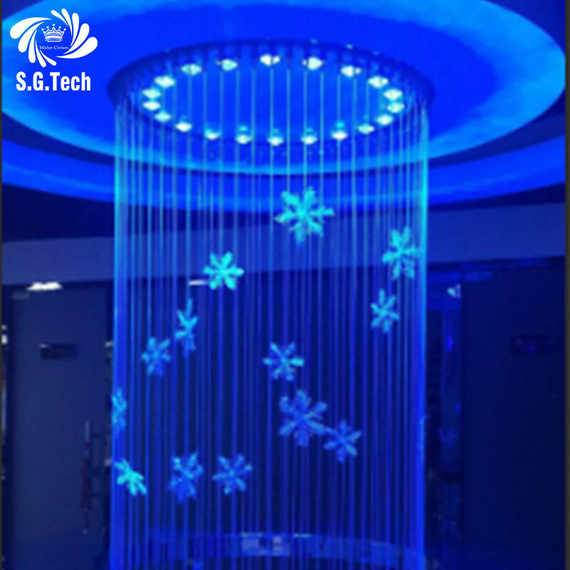 Tirai Air Batu LED Digital Dekoratif Modern Tirai Hujan untuk Taman Ruang Tamu Taman Luar Ruangan