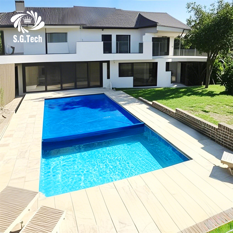 Tampa de Piscina de Segurança em PVC, Adequada para Instalação Subaquática e Acima da Água, com Função de Isolamento e Segurança