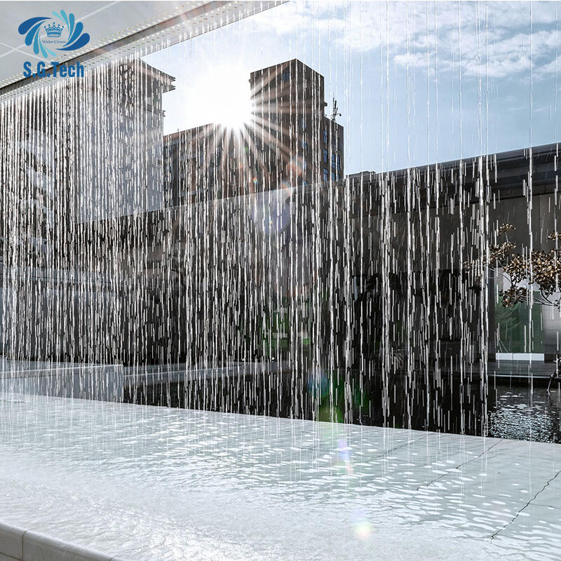 Water Crown	Custom Modern Water Curtain Indoor/Outdoor for Garden Ornaments Landscaping Decking Simple and Good Looking
