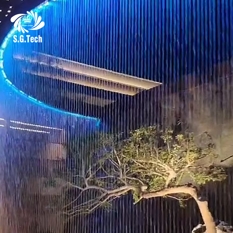 Rain Curtain Fountain Vertical Decorative Water Divider