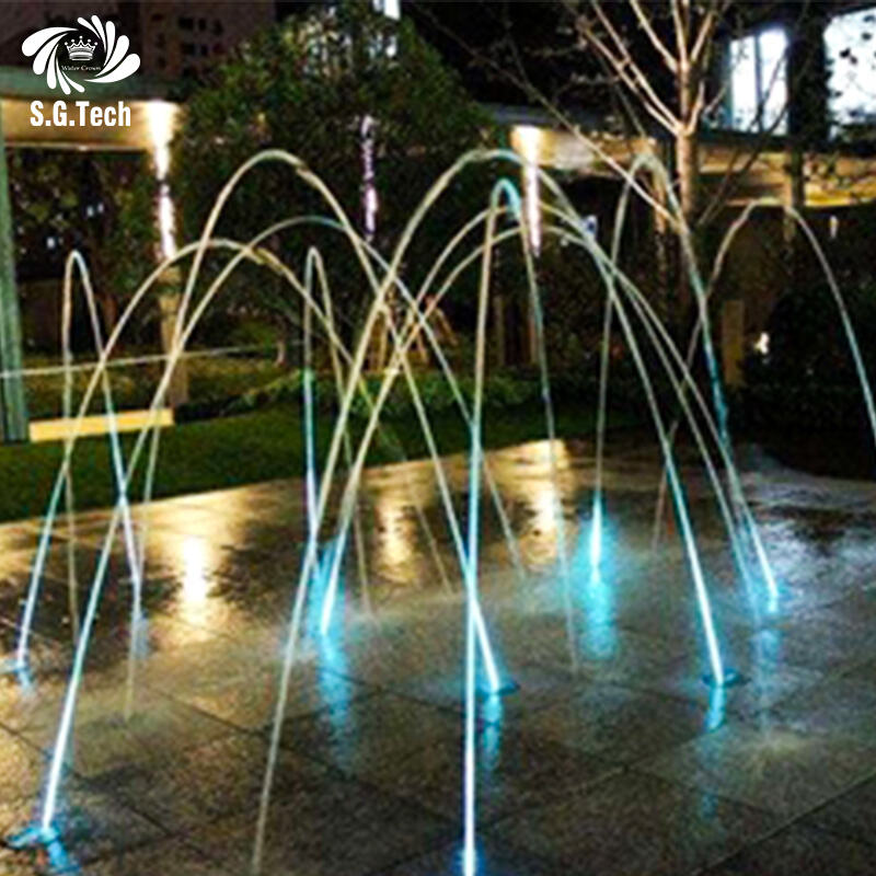 Fontaine à jet couronne d'eau moderne en acier inoxydable pour jardin extérieur, portée de 3 m, durable, pour parc, hôtel, villa, caractéristiques de jardin en pierre