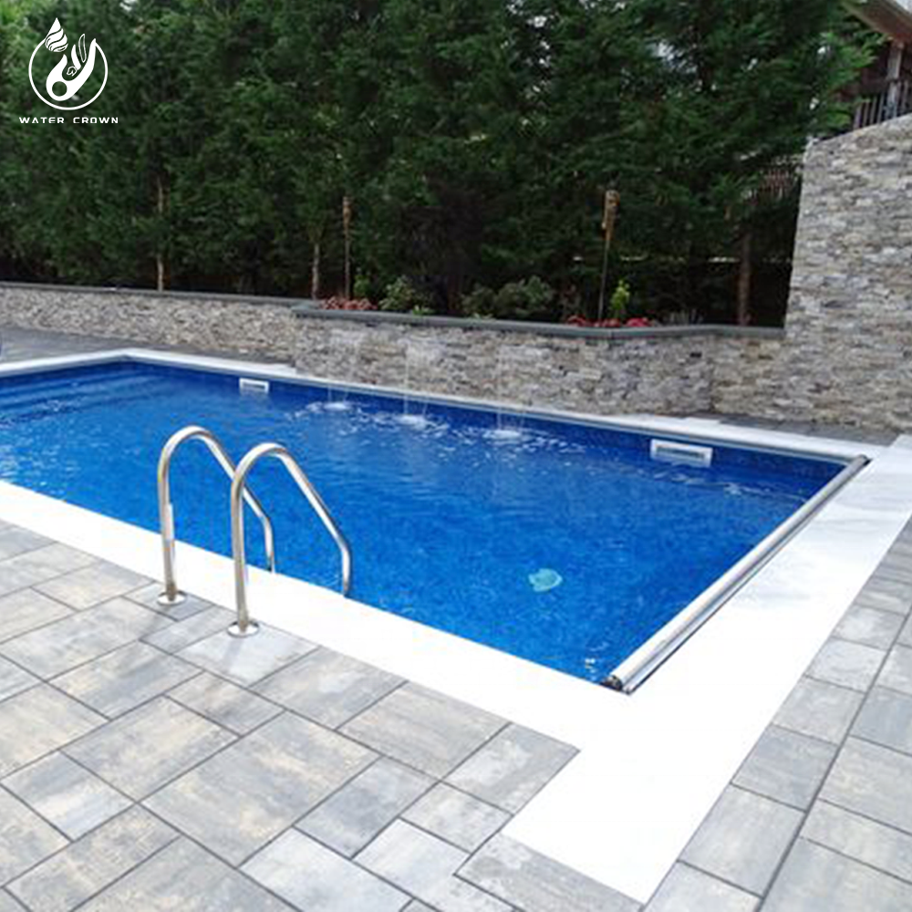 2025 Tampa Personalizável para Piscina Automática em PVC com Trilho Lateral em Aço Inoxidável 304 WATER CROWN Tampa para Inverno Protegendo contra Neve