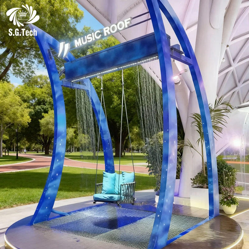 високоякісне зовнішнє цифрове гойдальне водне килимове з відображенням тексту та візерунків, керування DMX, фонтан з датчиком руху