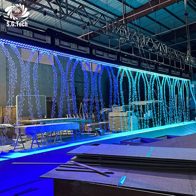 Індивідуальні програмовані зовнішні цифрові водяні завіси з текстом і графікою, виготовлені на заводі