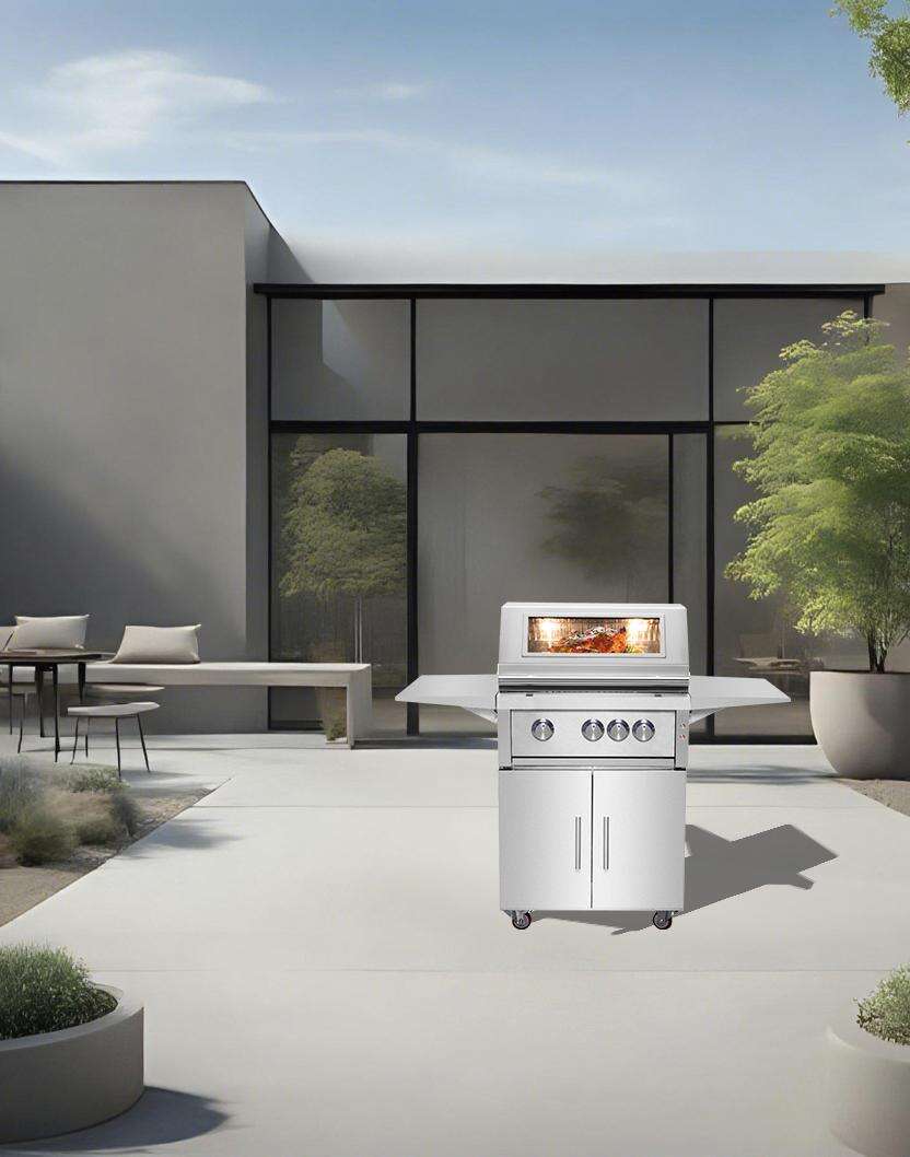 便利なステンレス304製 家族向け屋外折りたたみバーベキューオーブンセット 高級BBQグリル