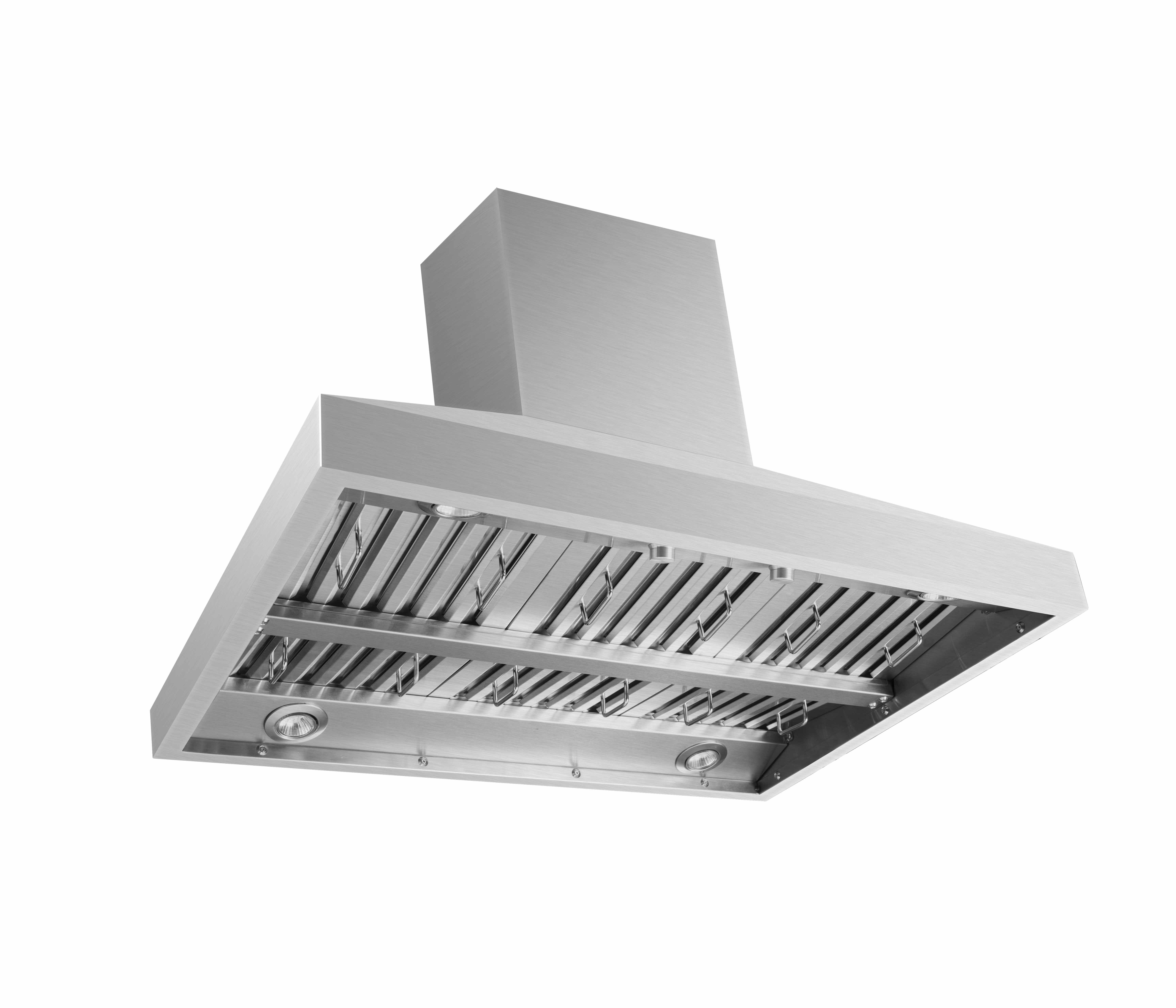 ETL Approved 4-Speed Commercial Kitchen Range Hoods Twin Motors Stainless Steel Low Noise Electric Power for Household Use