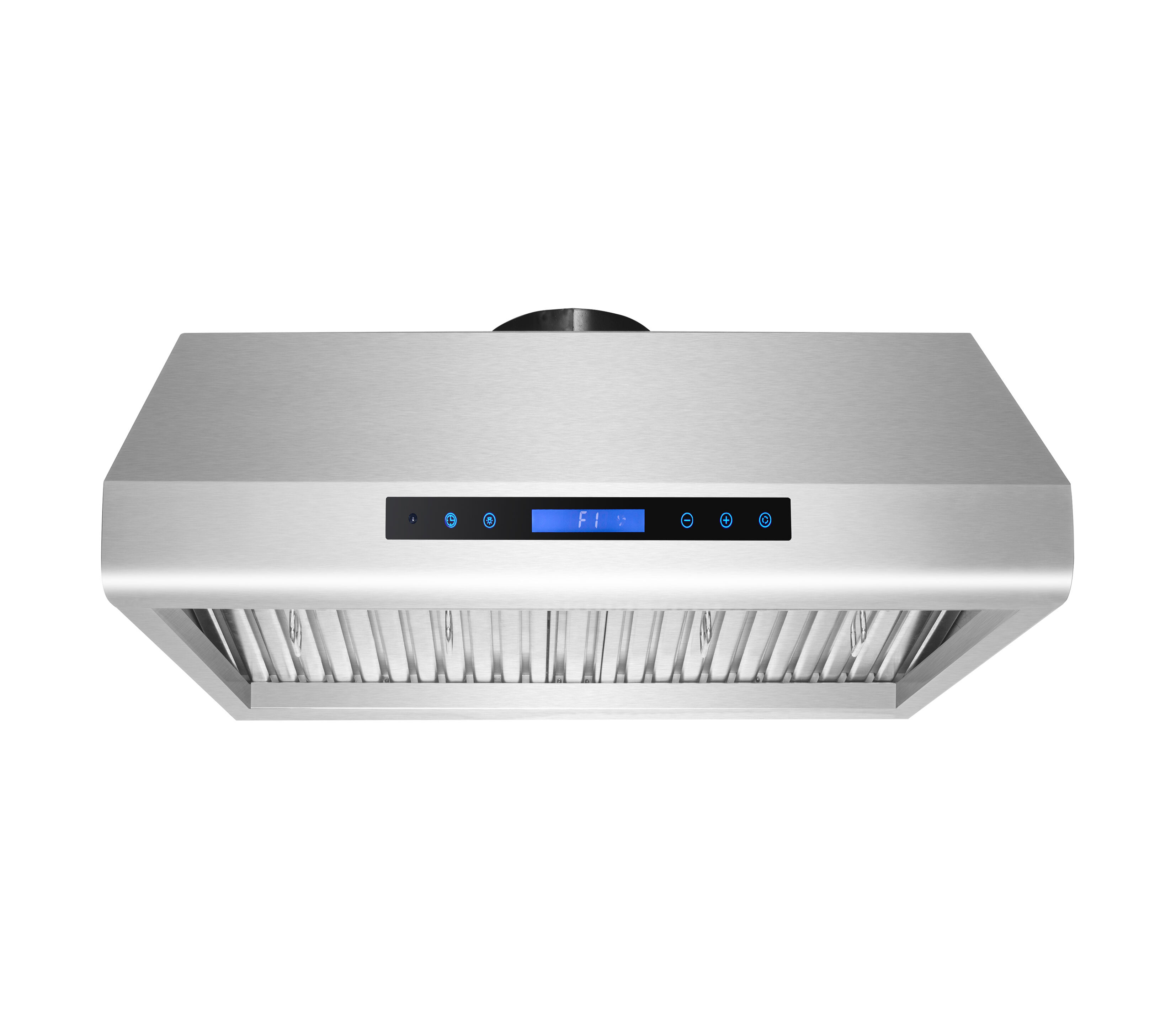 Certificação ETL Customização Profissional Razão Elétrica de Aço Inoxidável Baixo Ruído Cozinha Preto Cristal Tela Sensível ao Toque Exaustores