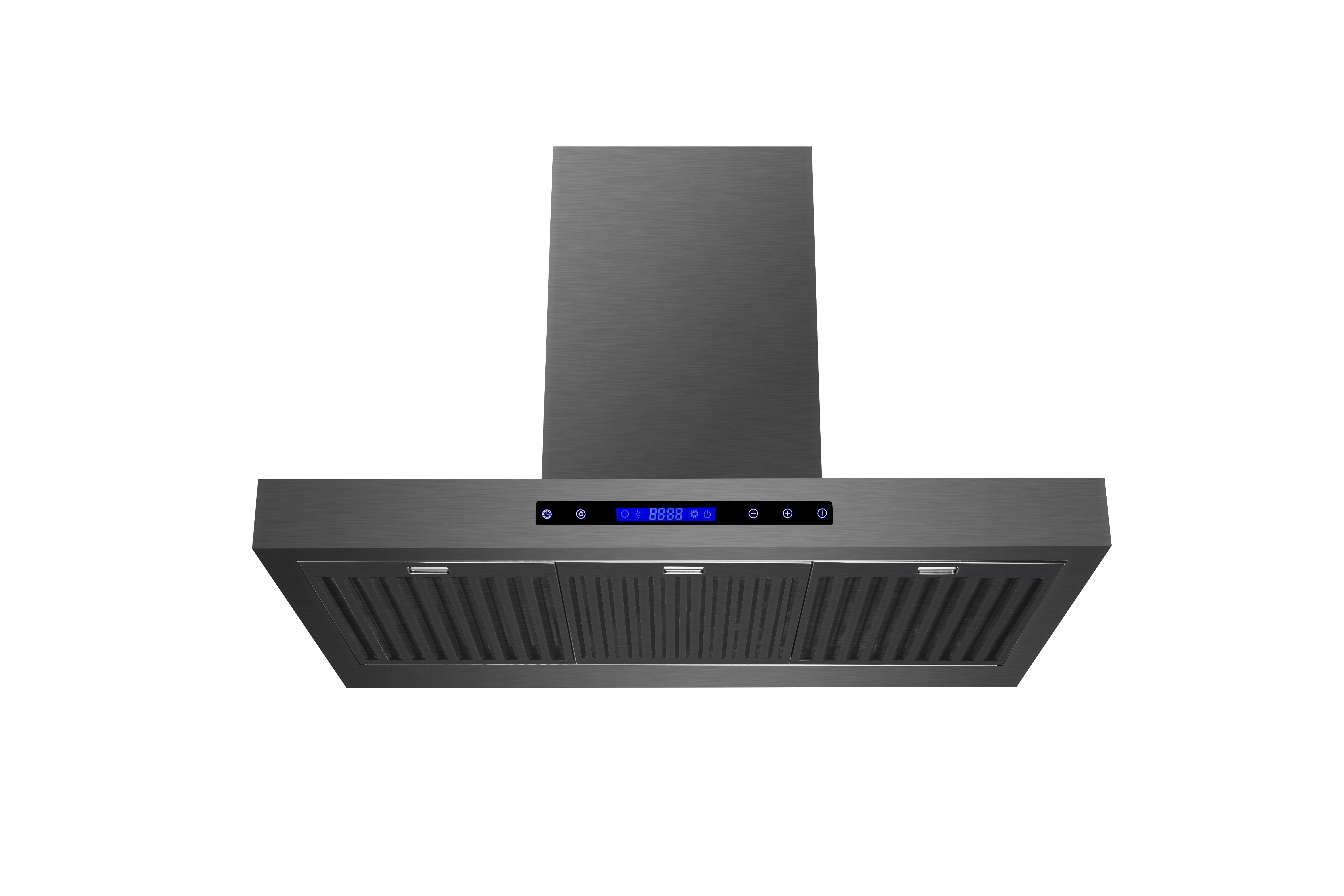 High Quality Stainless Steel Kitchen Range Hood Black Crystal Screen Advanced Technology Electric Excellent for Household Use