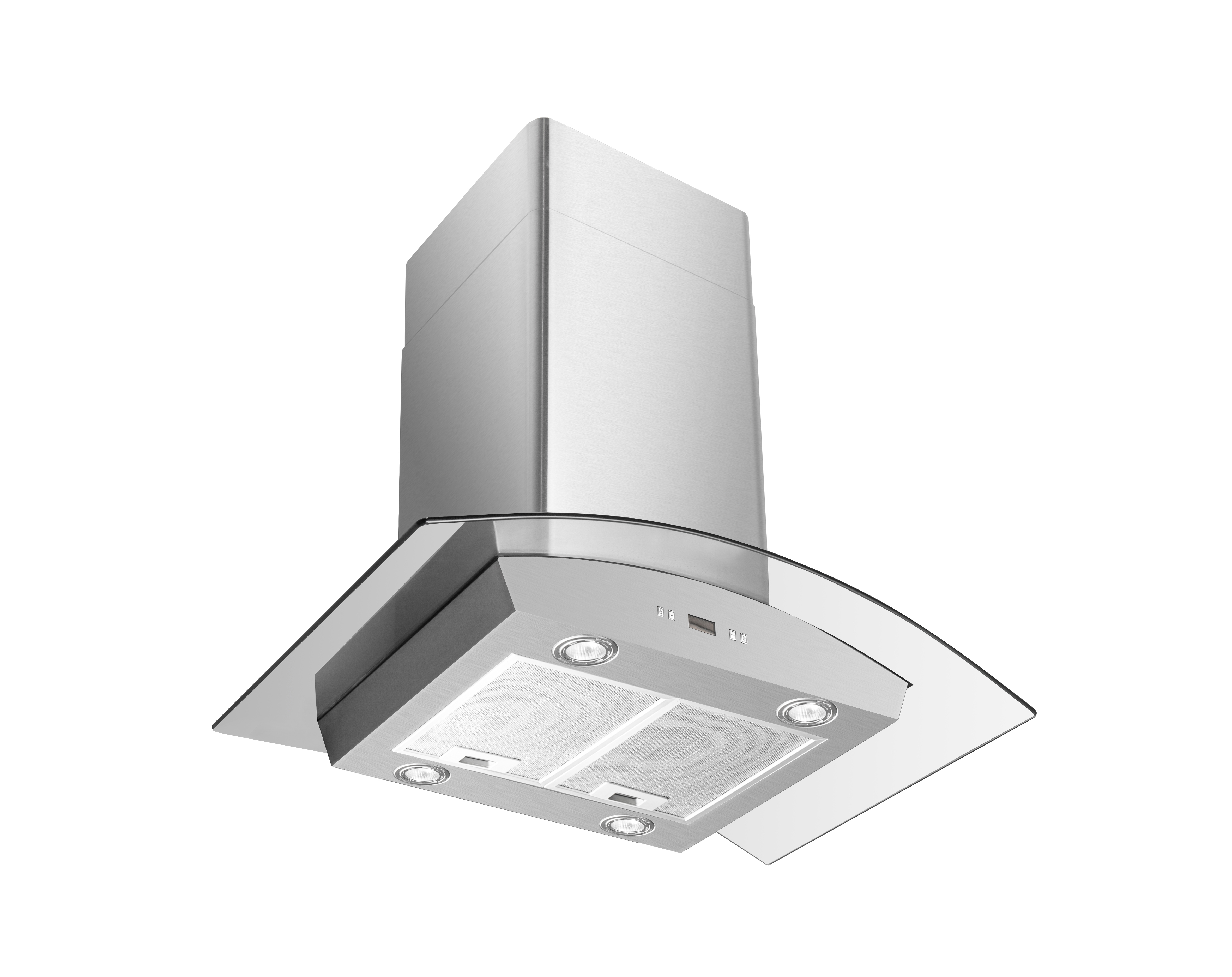 Peças Sensoriais de Estilo Poderoso em Aço Inoxidável com Partes LED, Toque para Controle, Vidro Curvo de 60mm Luxuoso para Cozinha