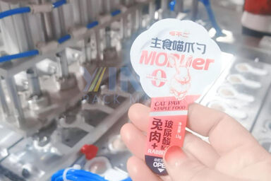 Mousse Cat Spoon Filling and Sealing Packing Machine for Meat Paste