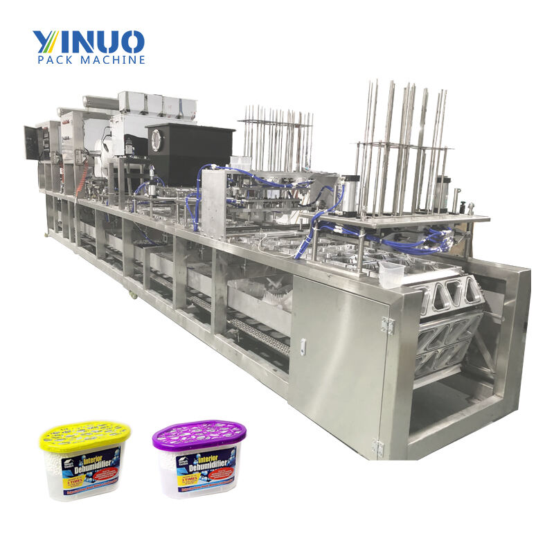 Desiccant Dehumidification Box Filling And Sealing Machine For Sealing Plastic Containers