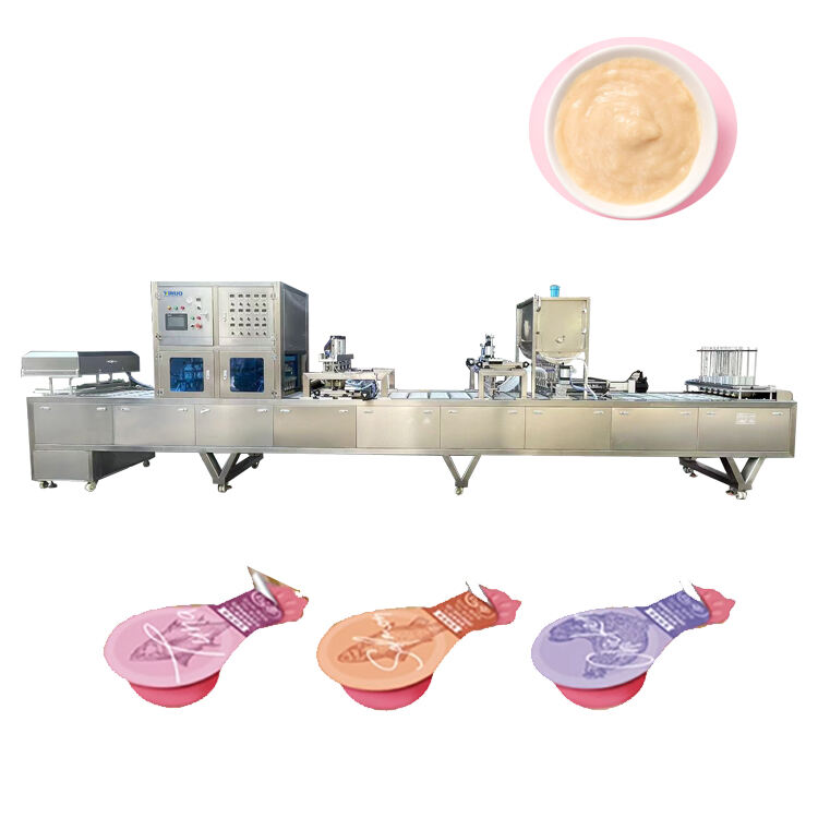 Mousse Cat Spoon Filling at Sealing Packing Machine para sa Meat Paste