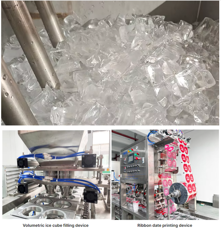 Yijianuo Machinery 2 4 6 8 Lines Ice Cube Cup Automatic Filling Sealing Packing Machine supplier