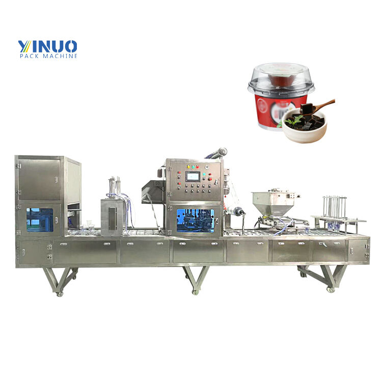 Herbal Leaf Guilin Jelly Cup Filling And Sealing Package Machine Automatically