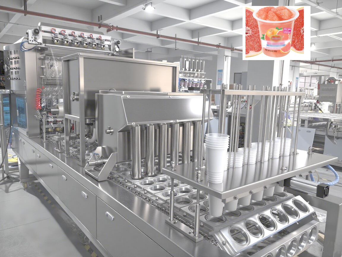 Macchina Automatica per il Riempimento, Sigillaggio e Chiusura di Coppe con Frutta Personalizzata
