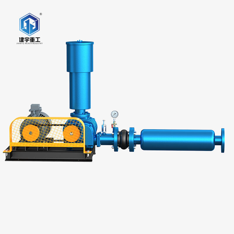 Trójlistowy wentylator Roots do przesyłu pneumatycznego przyspiesza wydzielanie gazów wydechowych