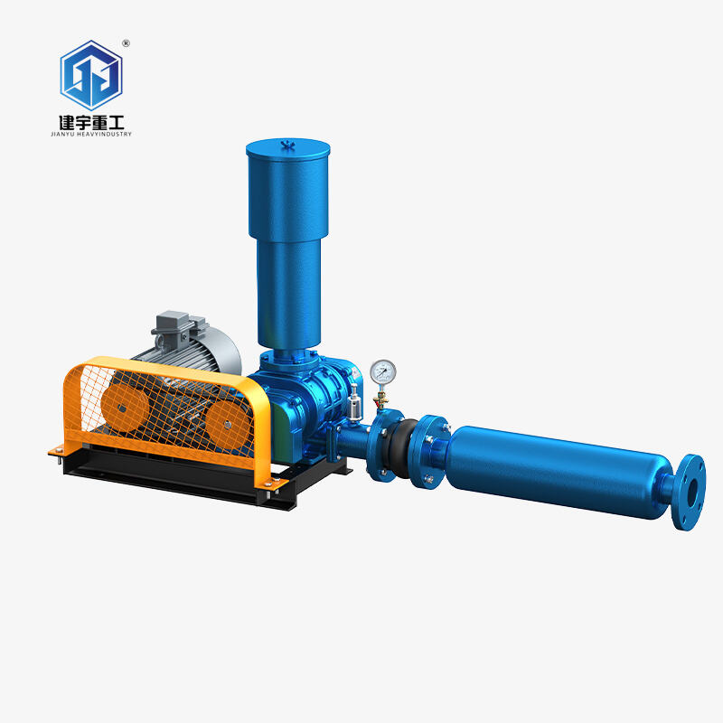 Trójlistowy wentylator Roots do przesyłu pneumatycznego jest wykorzystywany do azotu, dwutlenku węgla i spalania miejskiego