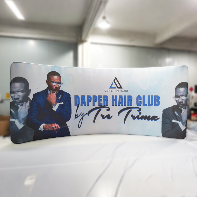 180° Curved Exhibition Booth Wall Tension Fabric Backdrop Display