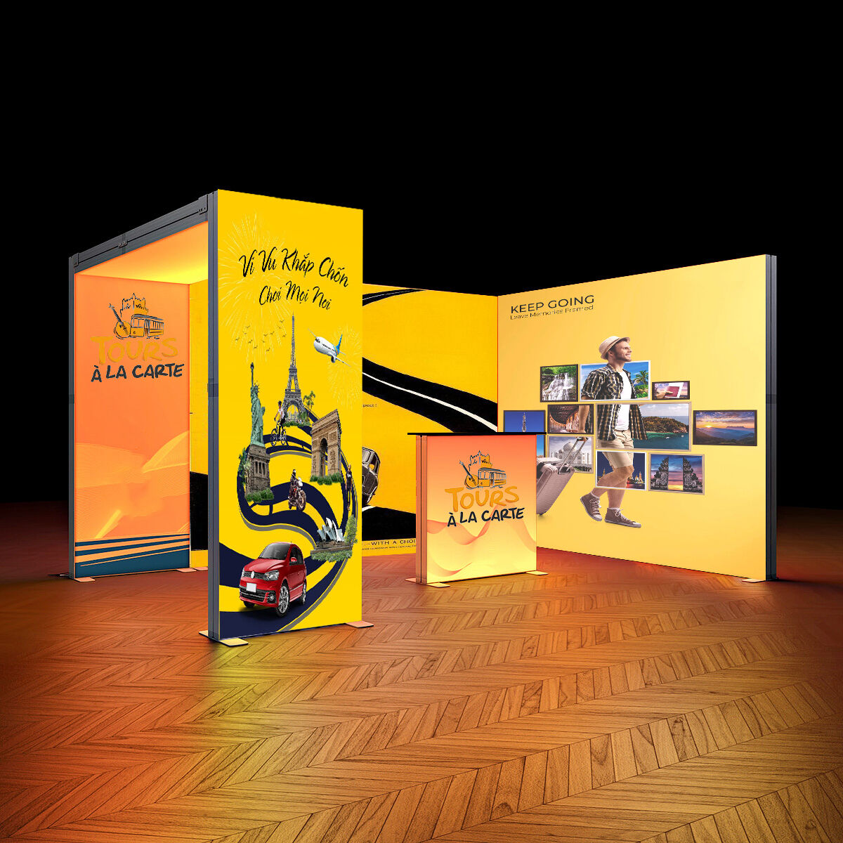 3m*4m/10ft*13ft Modular Light Box Booth Exhibition Trade Show Booth