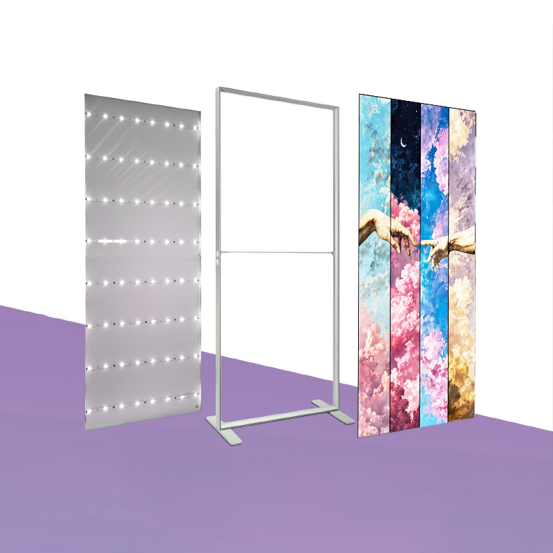 85*200cm Aluminum SEG Fabric Light box Backlit Stand