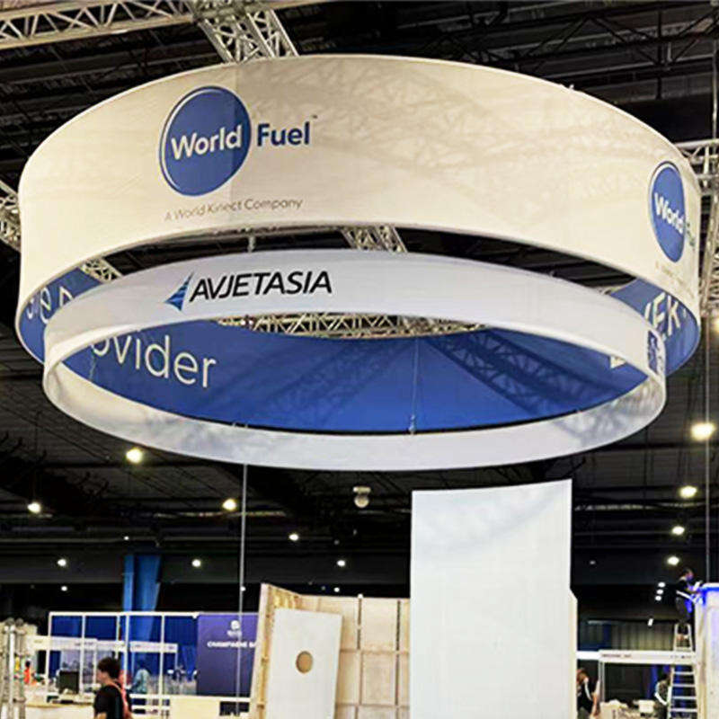 Tiered Circle Hanging Banner Exhibition Trade Show Booth Hanging Ceiling Banner
