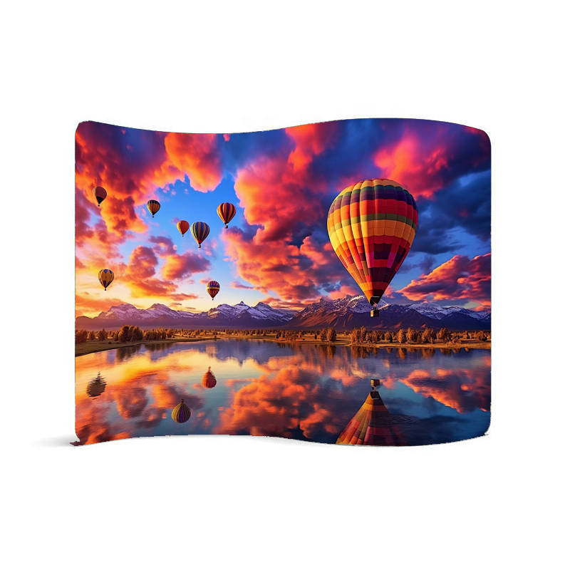 S Shape Wave Fabric Display Wall Event Backdrop Stand