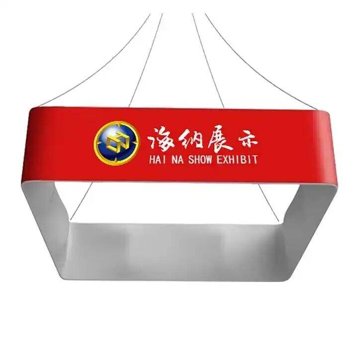 Aluminum  Square Tension Fabric Hanging Banner Exhibition Trade Show Booth Hanging Ceiling Banner