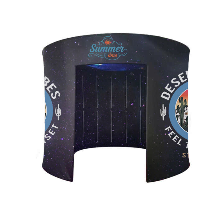 Round Enclosure Photo Booth Tent 360 Booth backdrop with led light