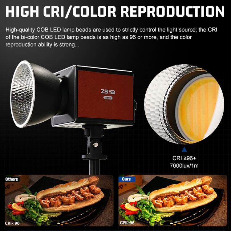 Most Popular Long Range APP Control CRI97 CCT Selection Video Lamp 80w Led Photography Light for Shoot Tiktok YouTube