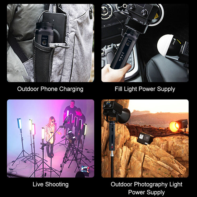 ZSYB D100 Battery Grid Type C USB-A PD100w Output Power Bank for Video Fill Light