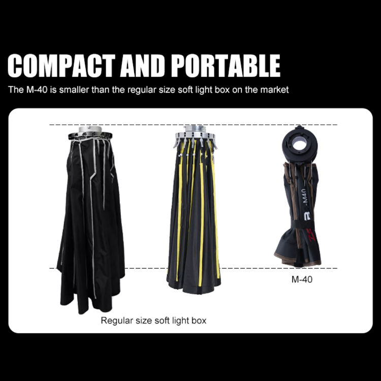 ZSYB Handheld Folding Portable Borong Bucket 40cm Photographic Live Flash External Light Quick Softbox for W40B/W20B