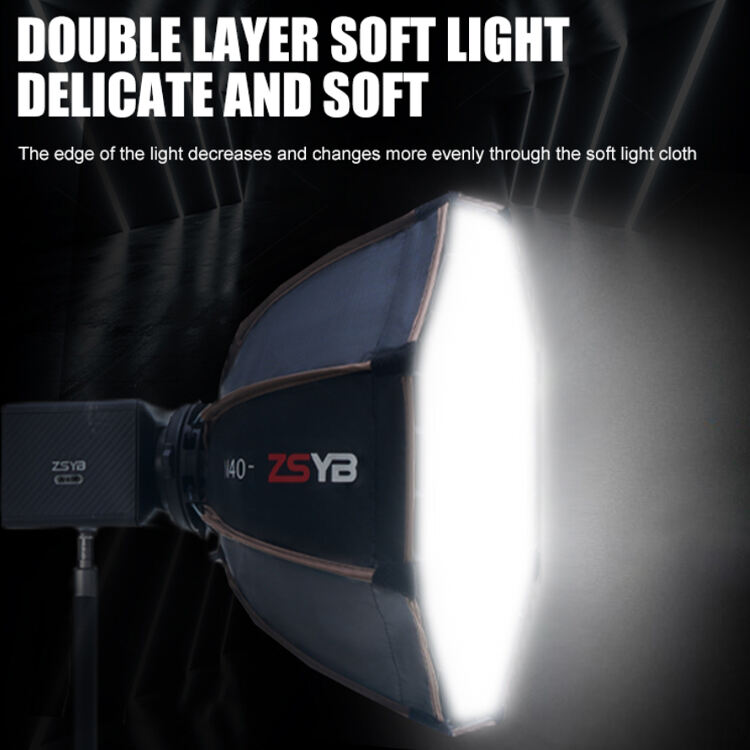 ZSYB Handheld Folding Portable Borong Bucket 40cm Photographic Live Flash External Light Quick Softbox for W40B/W20B