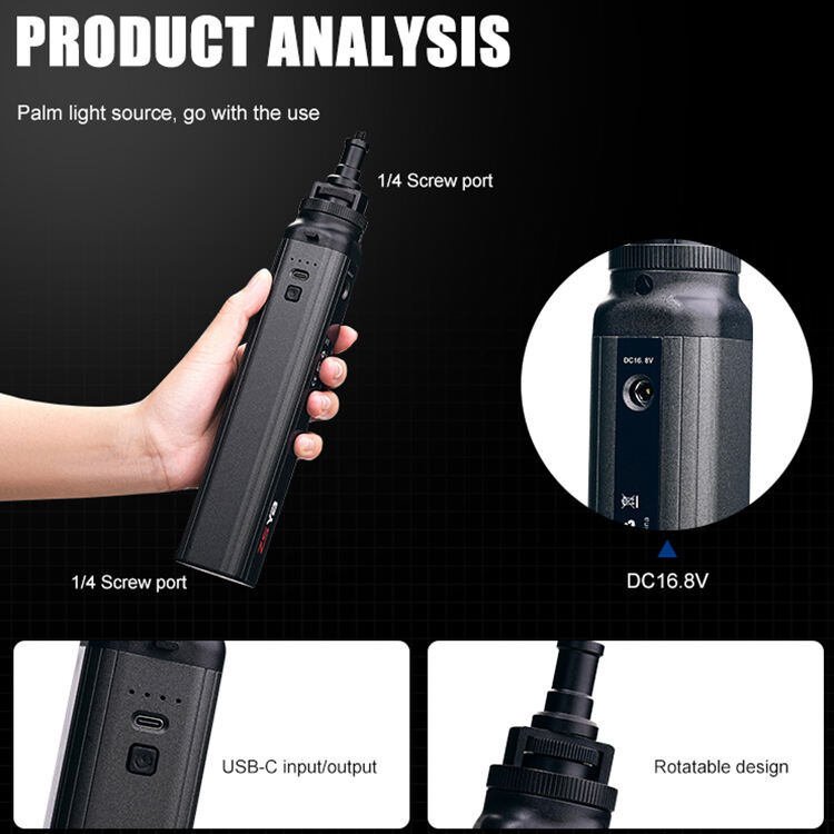 ZSYB D100 Battery Grid Type C USB-A PD100w Output Power Bank for Video Fill Light