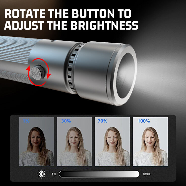 4 Light Colors with 1/4'' Thread Camera Flashlight 4600MAH 25w Mini Rechargeable Ambient Photography Lighting