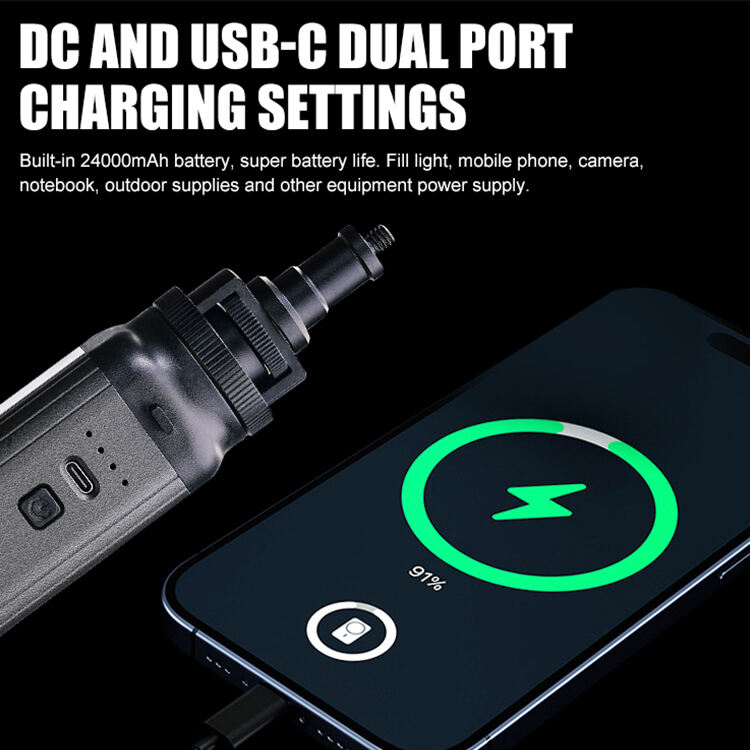 ZSYB D100 Battery Grid Type C USB-A PD100w Output Power Bank for Video Fill Light