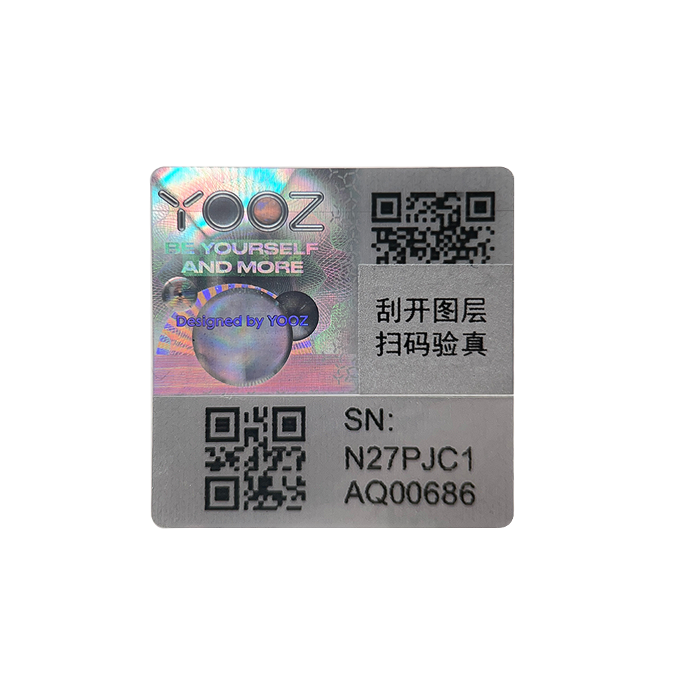 3D Hologram Security Label Scratch Off Stickers with QR code