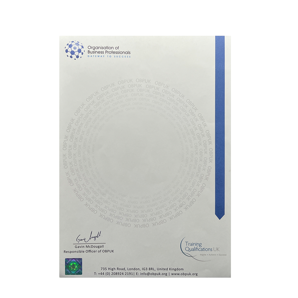 Anti-Counterfeit Certificate Paper For Vocational Training Program