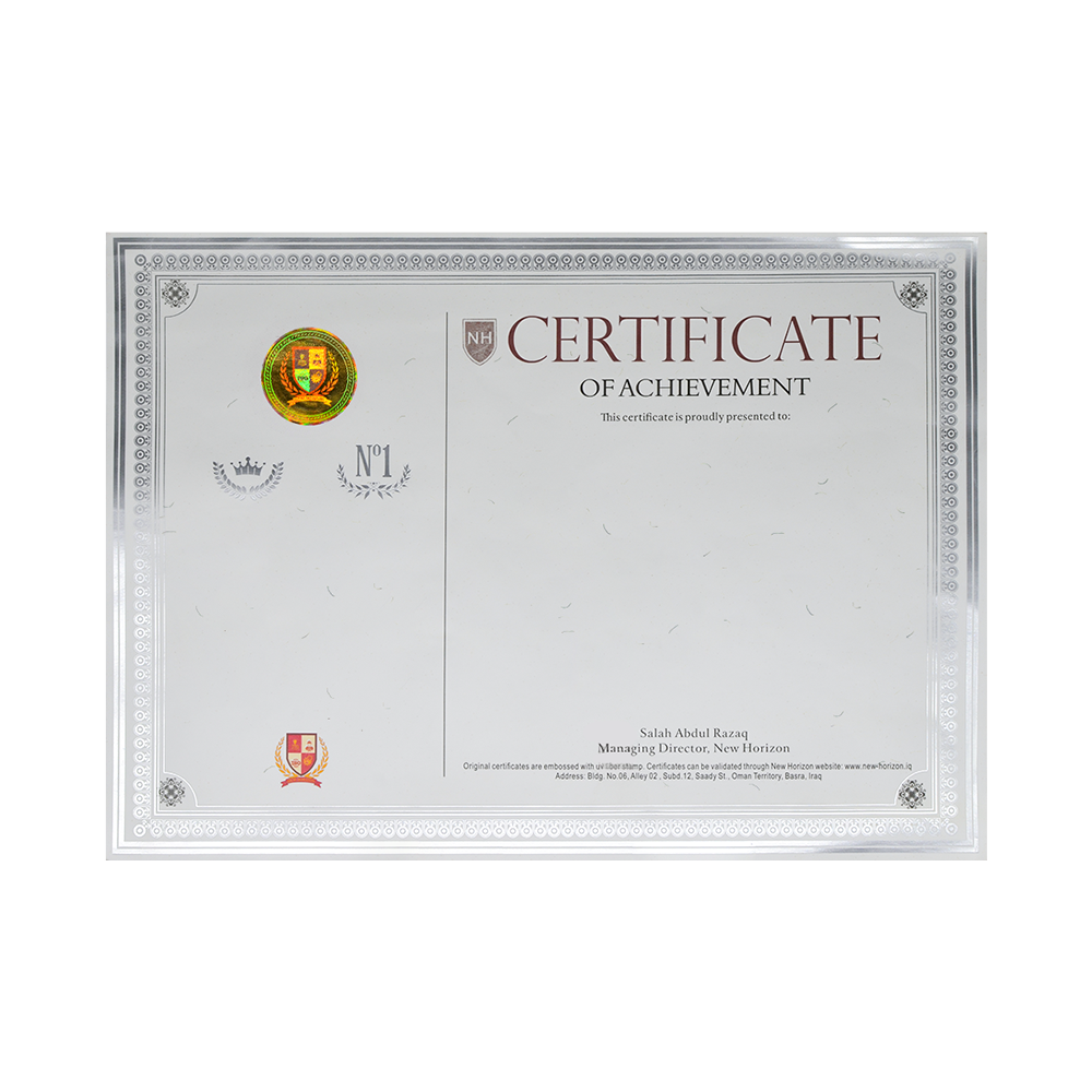 Anti-Counterfeit Achievement Certificate Paper for College