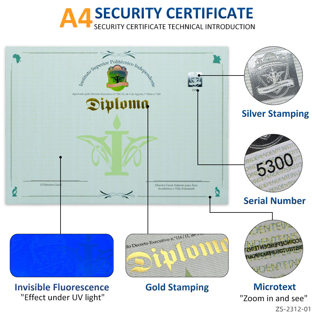 Custom Kaman Gurin Diploma Karatu Paper Printing With Gold Stamping University Graduation Smooth College Diploma Karatu