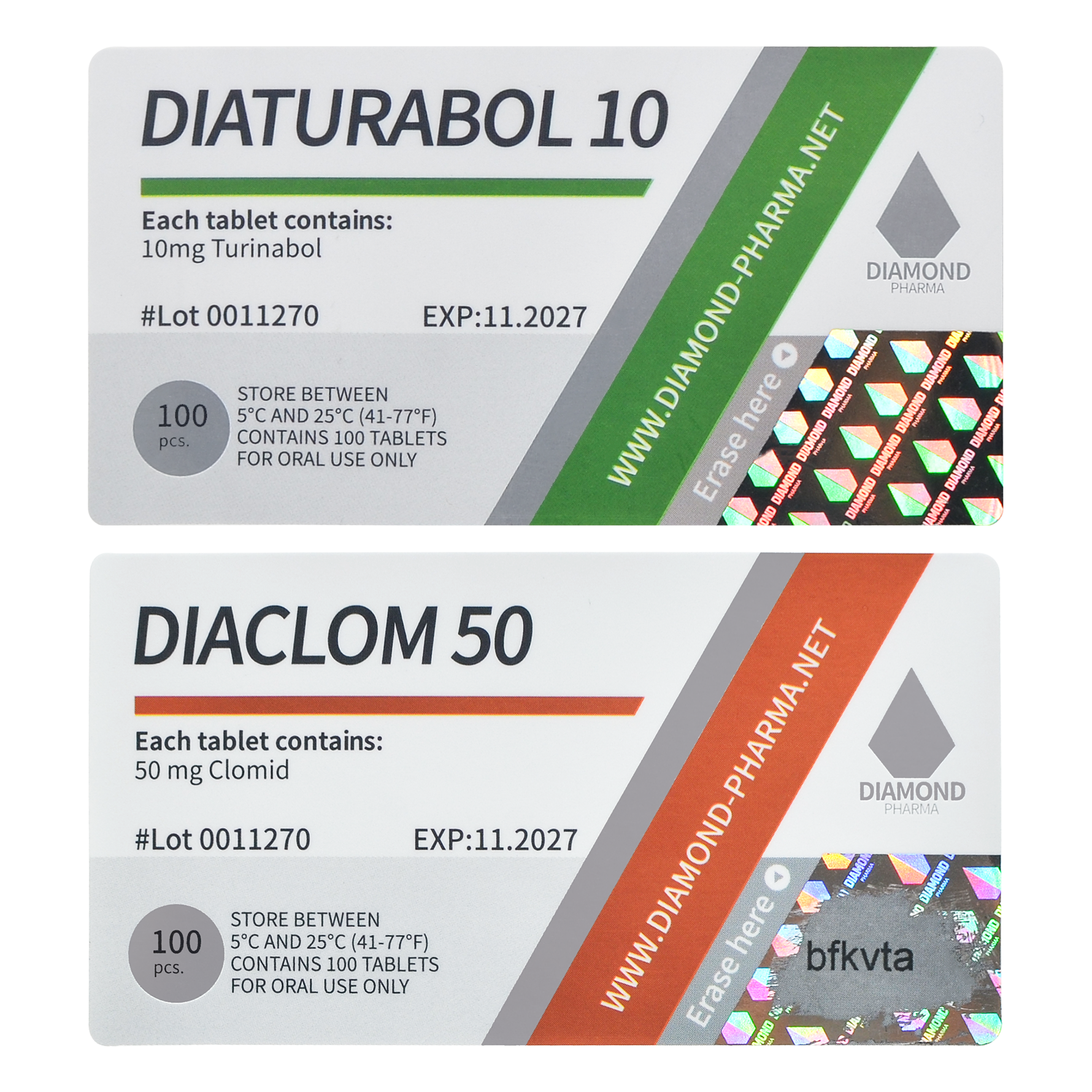 Anti-counterfeiting labels with holographic scratch-off silver