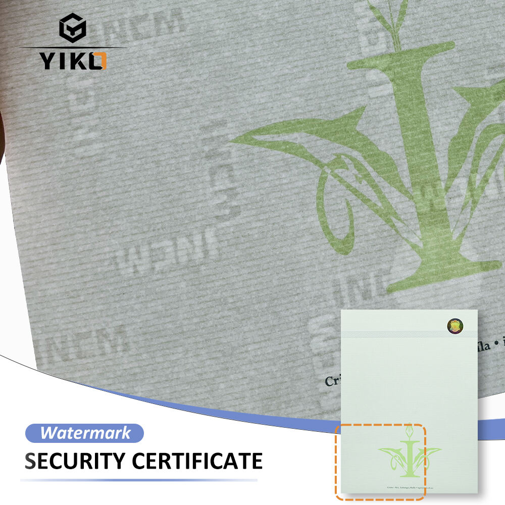 Custom A4 Security Certificate Paper With Watermark Logo for University Graduate Diploma Letterhead Printing Certificate Papers factory
